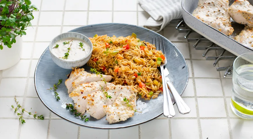 Индейка в сметанно-горчичном маринаде