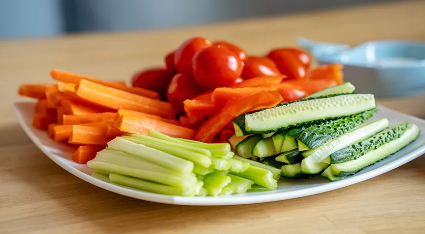 В овощах очень мало калорий, зато много витаминов и полезных веществ