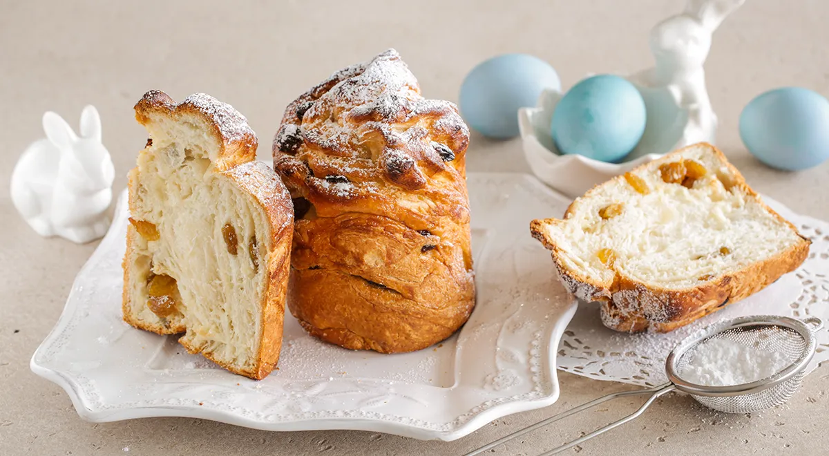 Кулич-краффин из слоеного теста