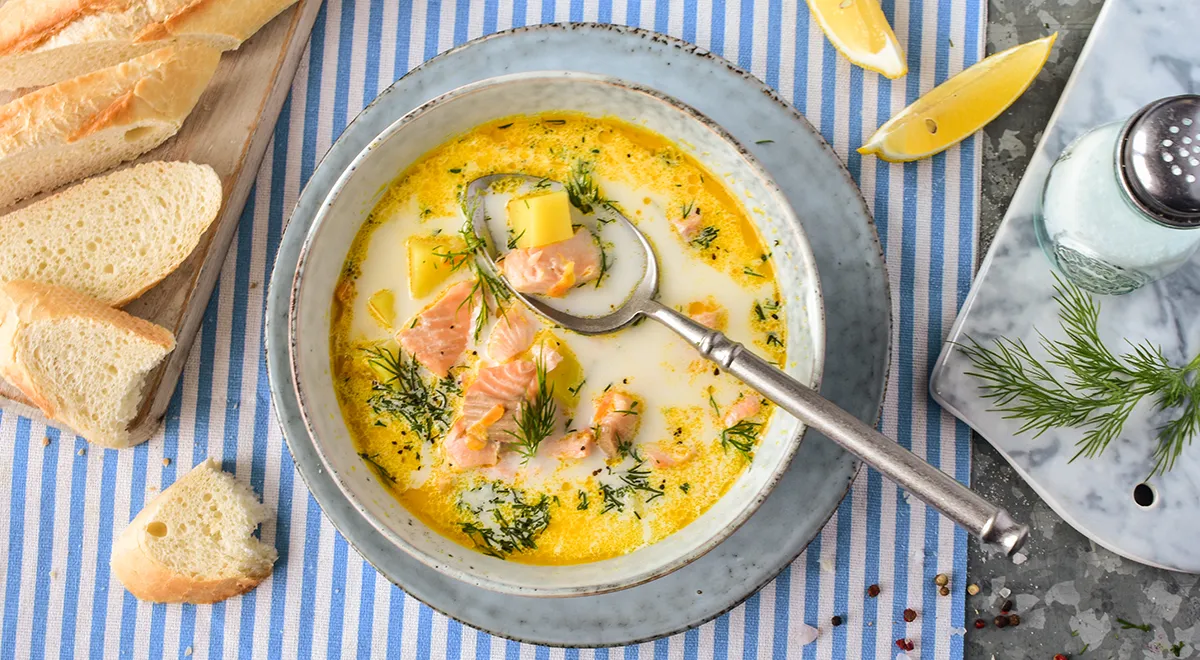 Крем суп из лосося, сливочный - вкусный фото рецепт | ДЕТСКИЕ РЕЦЕПТЫ, БЛЮДА
