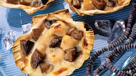 Рецепты с молочной продукцией, морепродуктами и шампиньонами
