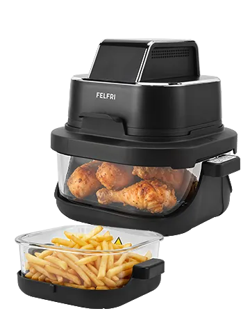 Аэрогриль электрический со стеклянными чашами FF-AF-09