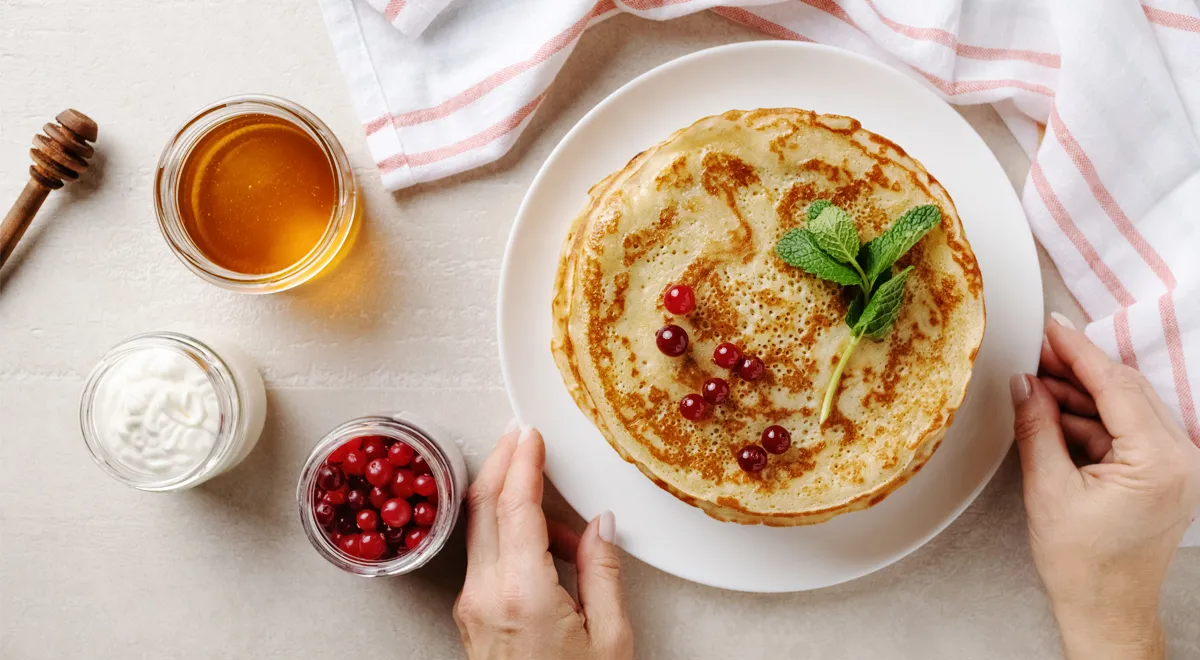 Блинчики с ветчиной и сыром с томатным соусом, пошаговый рецепт с фото на  584 ккал