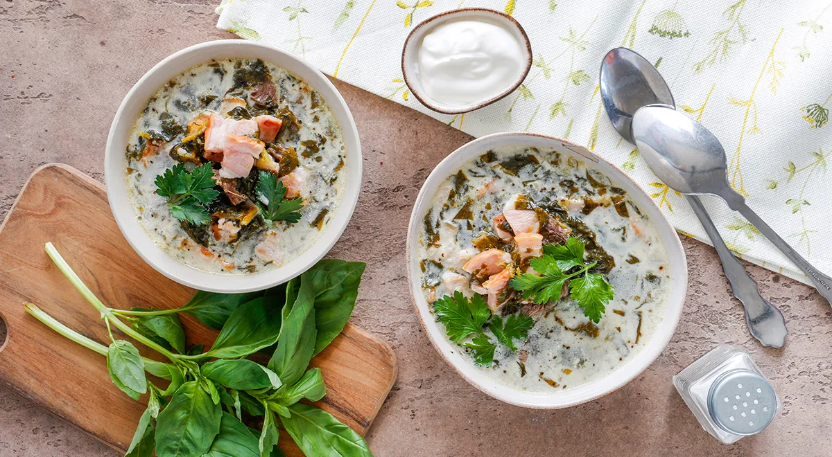 Рецепт зеленых щей из щавеля без яиц