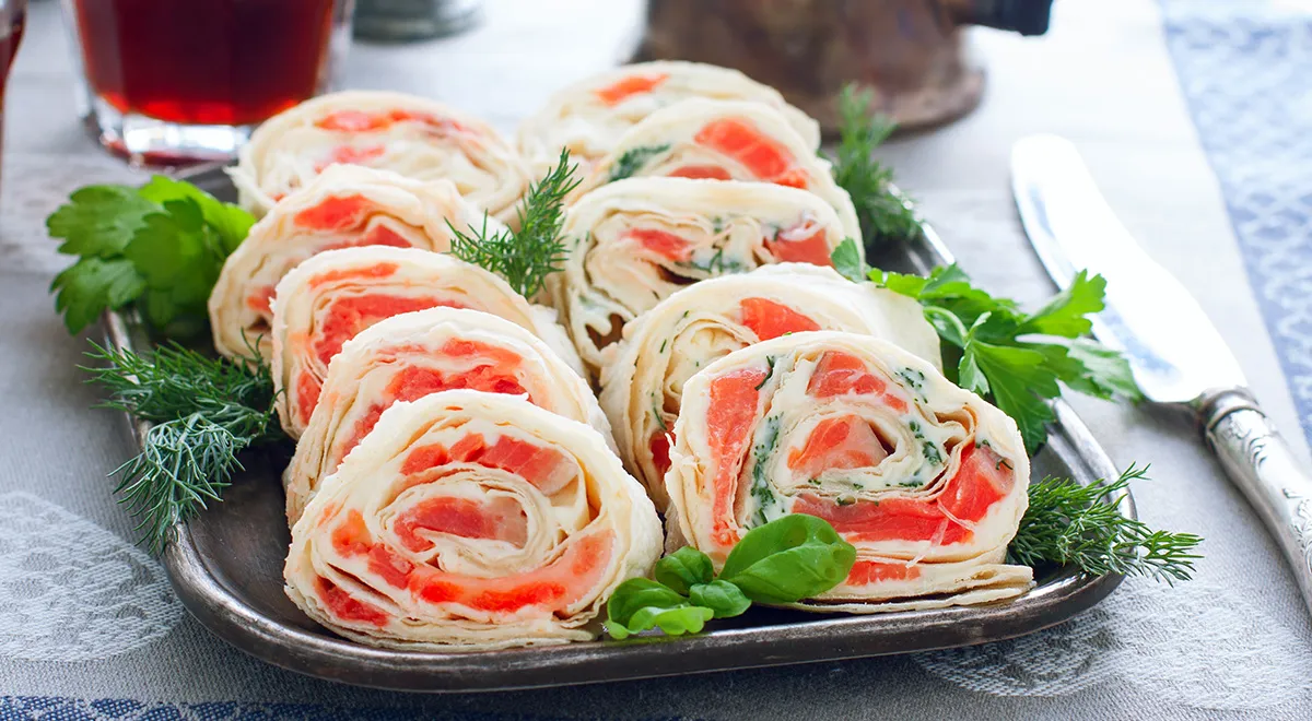 Рулет с семгой
