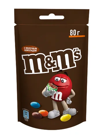 M&Ms Драже шоколад 80г фл/п
