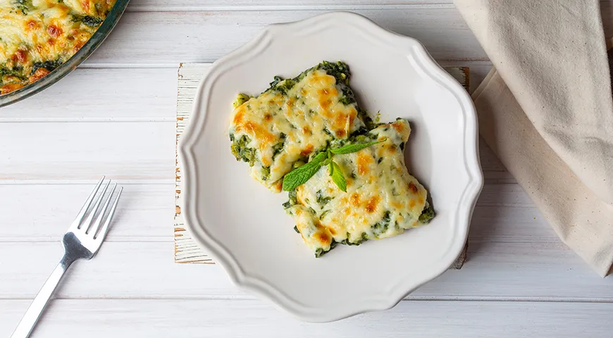 Cырный шпинатный соус