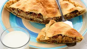 Пирог с печенью и рисом