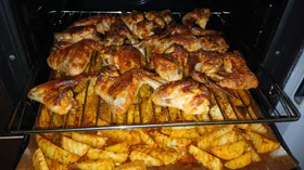 Крылышки с картошкой