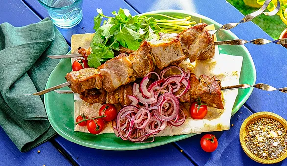 Шашлык из свиной шейки по-кубански