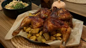 Праздничная курица с картофелем