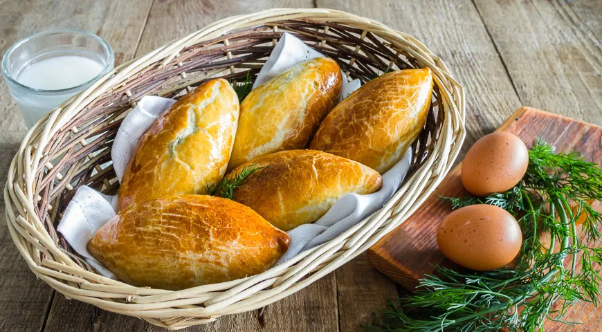 Пирожки с укропом и яйцом
