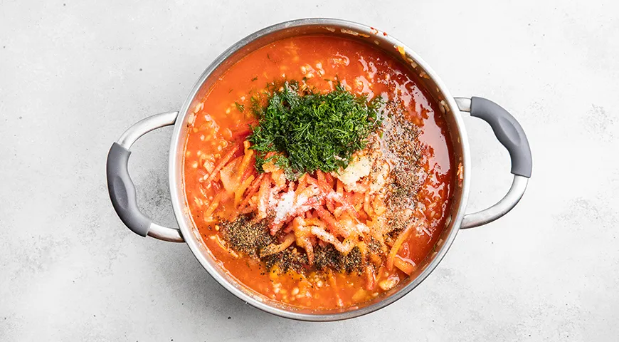 Салат с перловкой и овощами на зиму