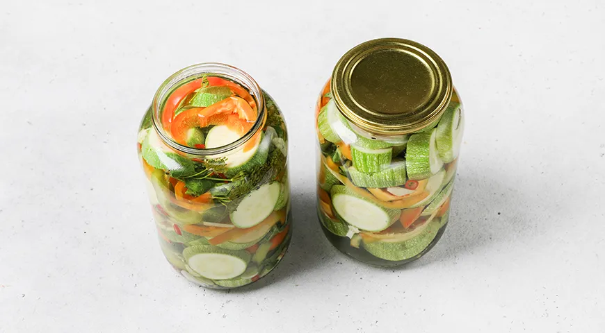 Маринованные кабачки с хреном на зиму