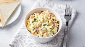 Крабовый салат с рисом любимому мужу