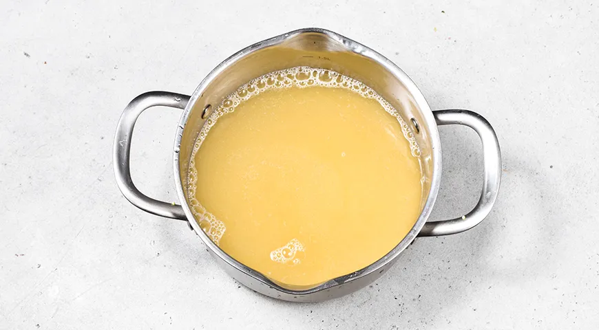 Пшенный суп с яичной паутинкой