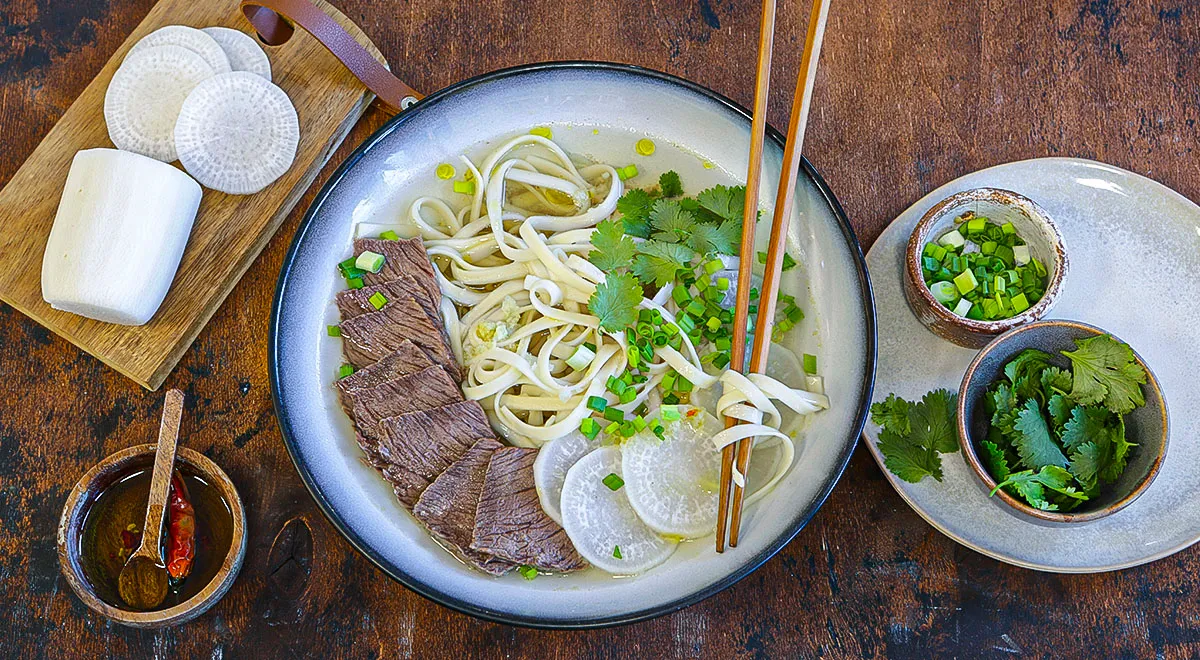 Лапша ланчжоу с говядиной