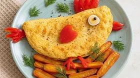 Омлет «Курочка на полянке»