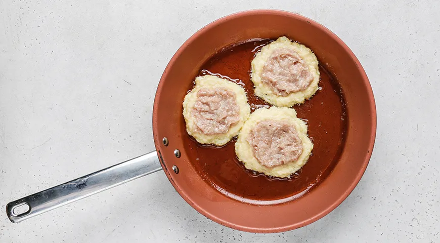 Картофельные драники с куриным фаршем