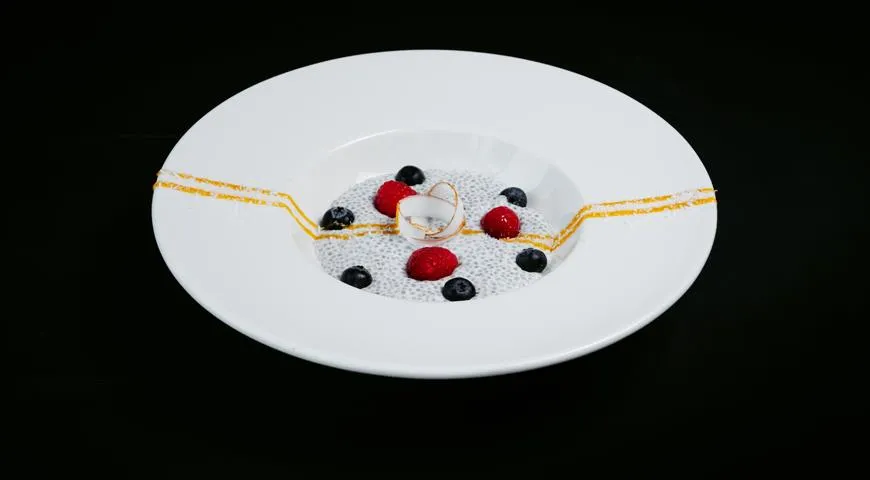 Кокосовое суфле с семенами чиа