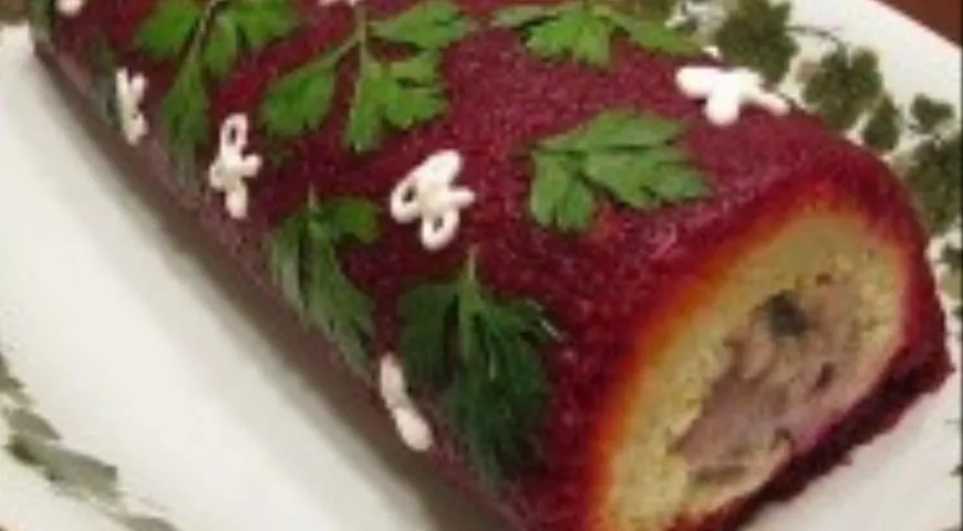 Салат - Селедка под шубой - рулетом