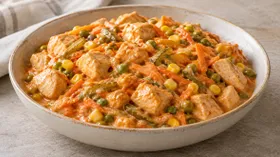 Курица под луковым соусом