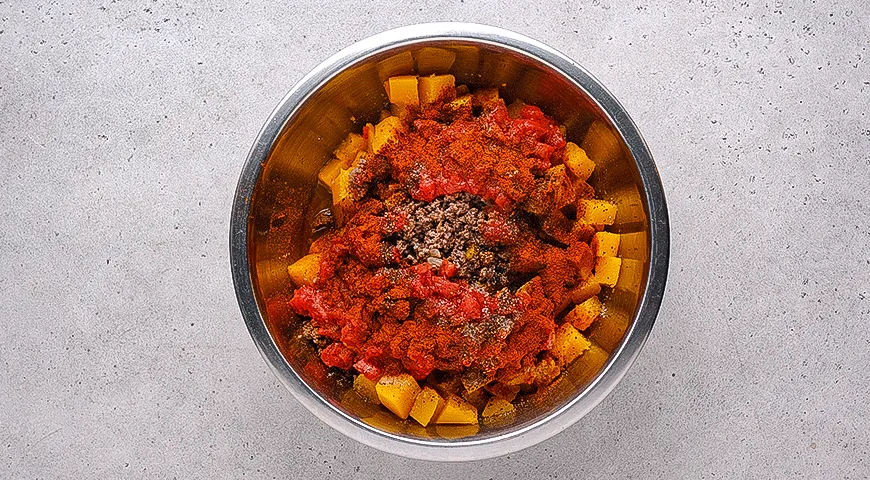 Тыквенная запеканка с фаршем