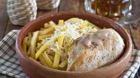 Рецепты с мукой, твёрдыми сырами и птицей