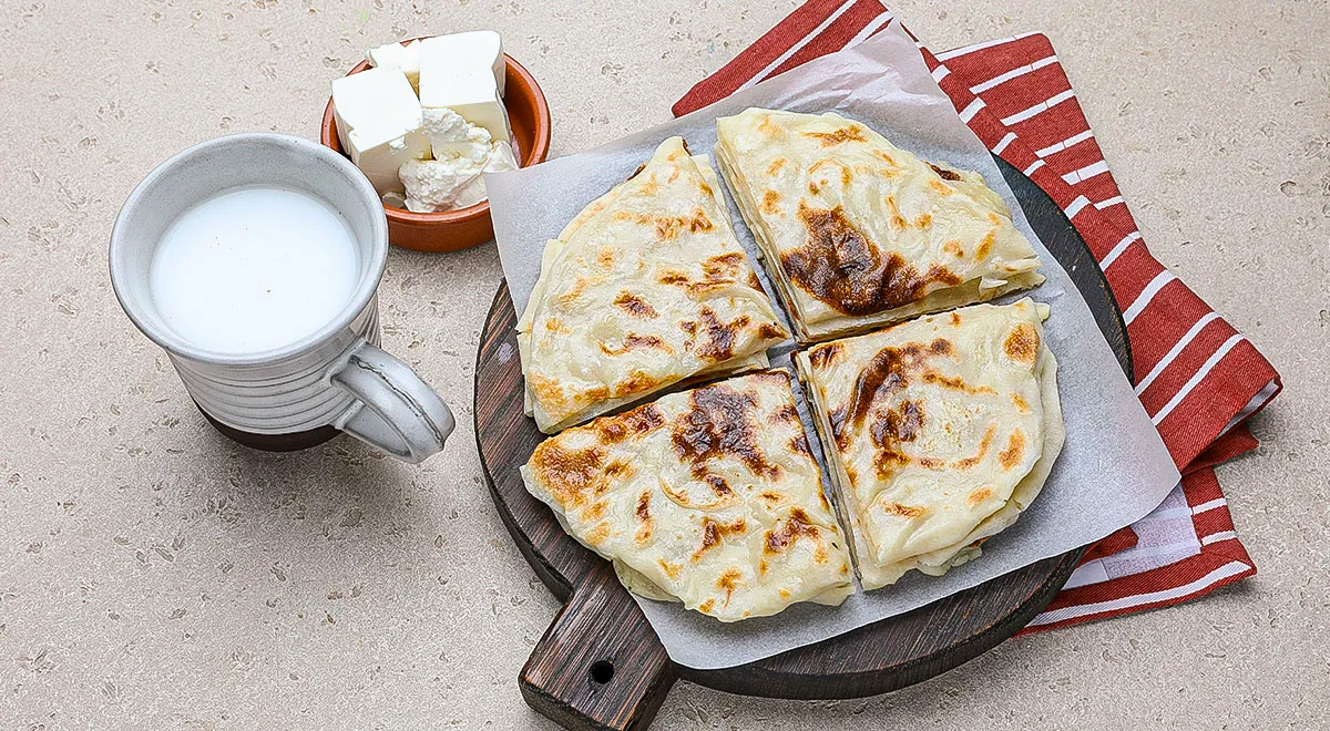 Классический балкарский хычин с картофелем и сыром