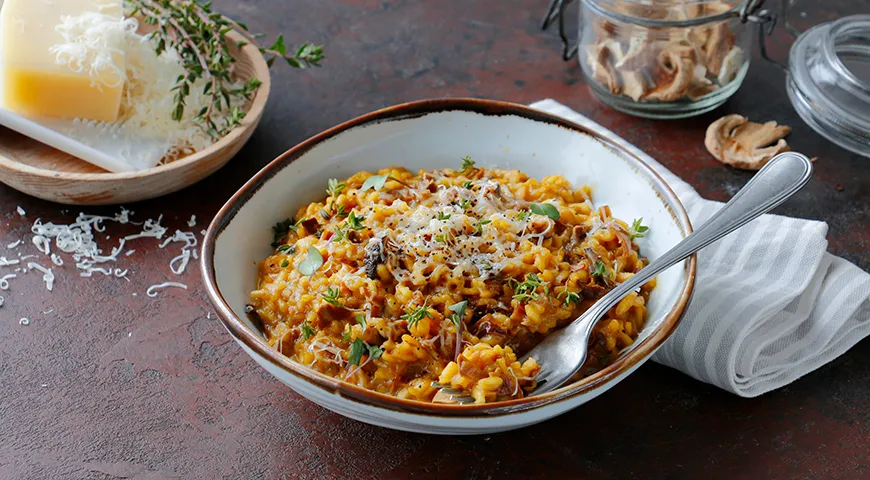 Ризотто с лесными грибами