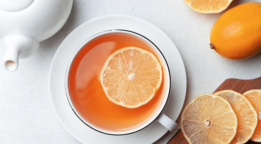 Чай с узбекским лимоном получается очень вкусным