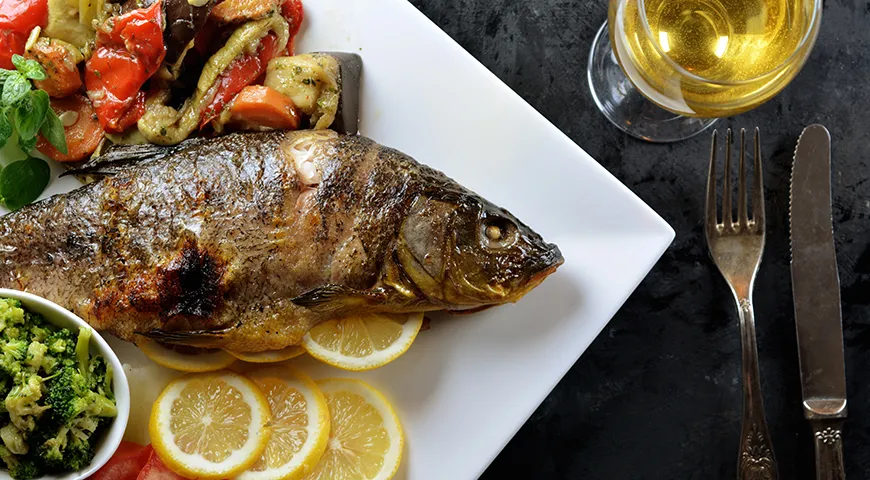 Линь в духовке