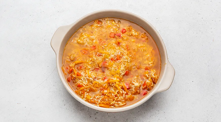 Рис с морковью и луком в духовке