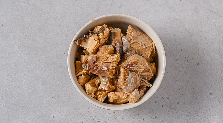 Тарт с горбушей и бобами