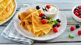 Блюдо из теста с ряженкой