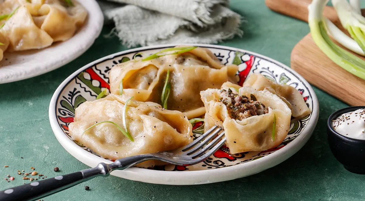 Рецепт классических узбекских мант с мясом и курдючным жиром