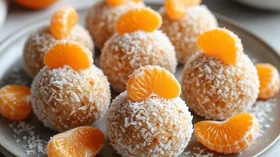 Снежные шарики с мандариновым кремом