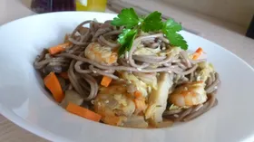 Рецепты с овощами, креветками и вешенками