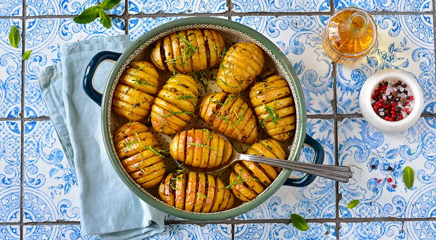 Рецепт запеченного картофеля с мятой