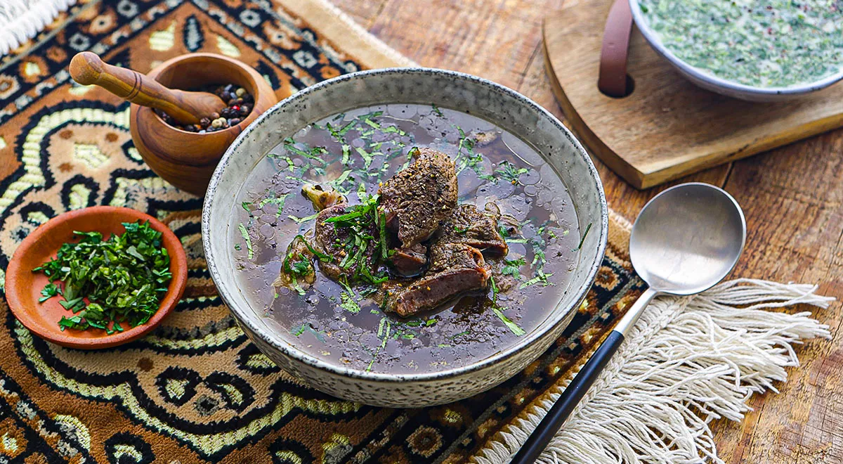 Рецепт хаша с говяжьей голяшкой