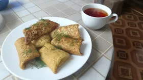 Легкие блинчики с капустой
