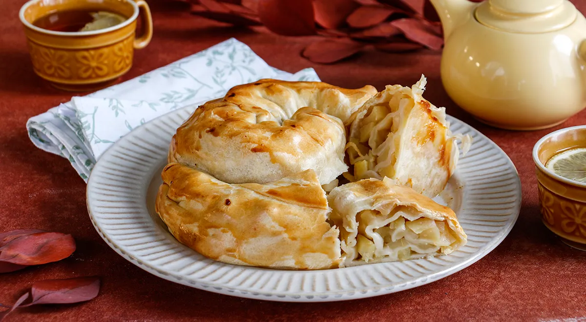 Рецепт вертуты с яблоками (можно использовать сорт Айдаред)