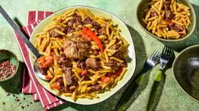 Макароны в казане по татарски