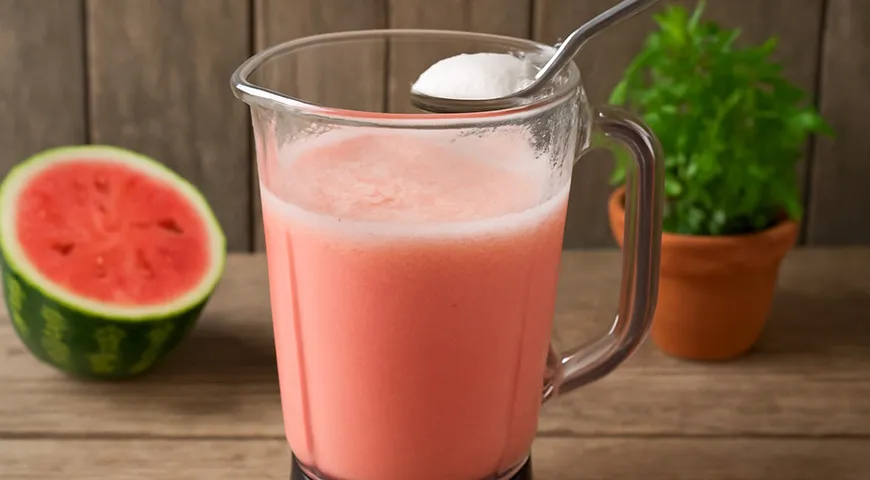 Коктейль из арбуза и молока