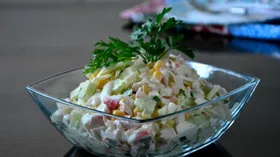 Простые рецепты с огурцом и кукурузой