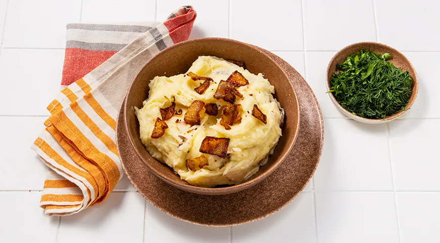 Пюре с сыром и луком