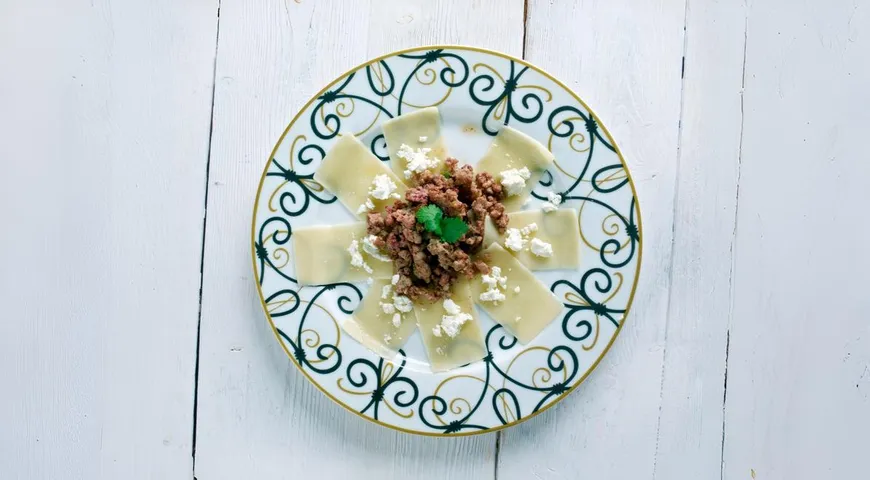 Макароны с фаршем и сузьмой