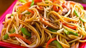 Рецепты с овощами, макаронами и соусом соевым