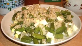 Рис с фасолью и яйцом