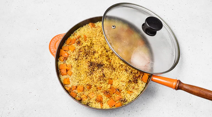 Рис с фаршем и тыквой